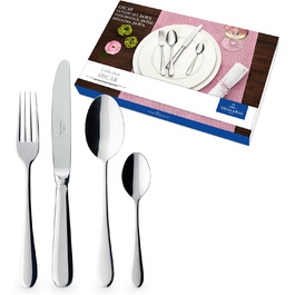 Villeroy & Boch – Oscar Tableware Set, 24 pieces, 6 people, Dishwasher-safe, Stainless Steel, Cutlery Set, Dinner Cutlery, Knife Fork Spoon Set, Cutlery Set, Stainless Steel Cutlery, Stainless Steel