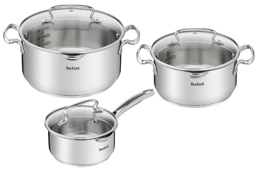 Набір каструль Tefal Duetto+ з нержавіючої сталі, 6 предметів