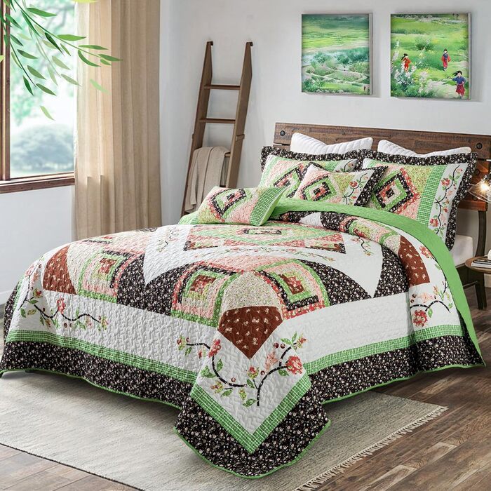 Комплект постільної білизни King Size BEDIFANY Farmhouse: м'який пуховик (98 x 106 дюймів), 3 шт. для будь-якої пори року