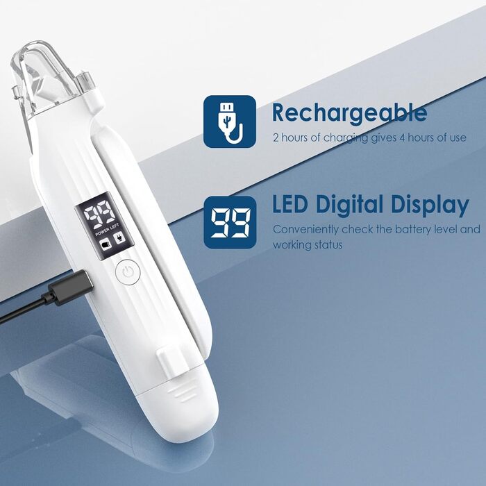 Електричний триммер для догляду за кігтями Simpeak 2-в-1 для собак та котів з LED-підсвічуванням, перезаряджуваний