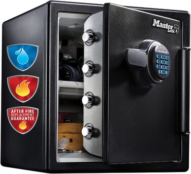 Сейф Master Lock вогнестійкий та водонепроникний з кодовим замком, потрійний захист (пожежа, вода, перевезення), електронний код, 56.6L, 60.3 x 47.2 x 49.1 cm (33L)