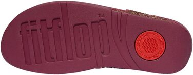 Шльопанці жіночі FitFlop Lulu Glitter, з підтримкою стопи, 42 EU, Рубіновий мікс