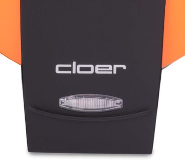 Вафельниця Cloer 1620 для класичних вафель у формі серця, 930 Вт, розмір вафелі 15,5 см, регулювання ступеня прожарювання, (Помаранчевий, Одинарна)