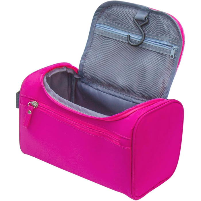 Сумка для туалетних аксесуарів у подорожі для чоловіків та жінок. Сумка-органайзер для косметики з можливістю підвішування (Рожева)