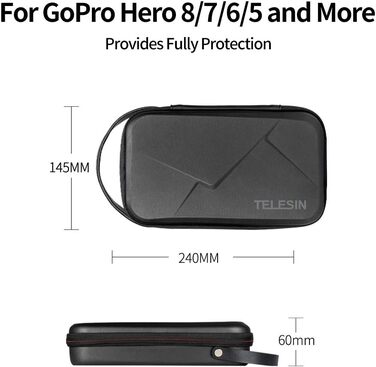 Сумка для зберігання GoPro, DJI Osmo Action, Insta360: захисна сумка-чохол для екшн-камер та аксесуарів (чорна)