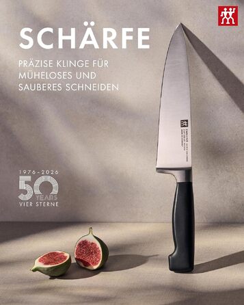 Кухонний ніж Zwilling Vier Sterne 20 см, нержавіюча сталь, Made in Germany