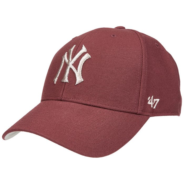 Кепка бейсбольна чоловіча 47 Brand MLB New York Yankees (темно-винний колір)