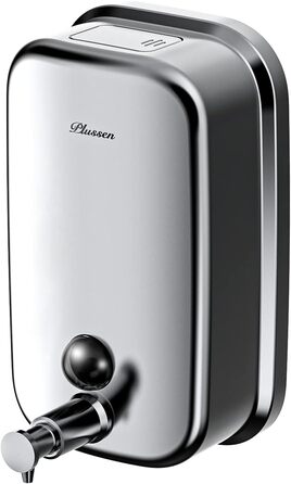 Stainless Steel Wall Mounted Soap Dispenser - 800ml Capacity - Hygienic Push Button - Rustproof & Leakproof