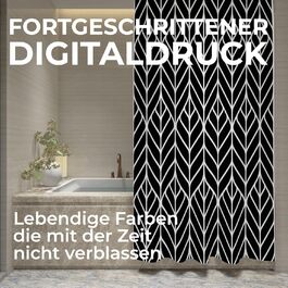 Шторка для душу 180x180 см | Шторка для ванни з антигрибковим покриттям | Сіра шторка для ванни з геометричним дизайном | Шторка для душової кабіни