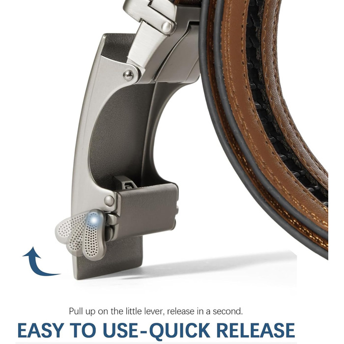 Чоловічий шкіряний ремінь на пряжці з регулюванням, 2 шт. для одягу та відпочинку, індивідуальний розмір