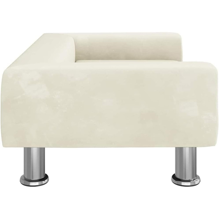 Крісло-ліжко для собак, м'яке ліжко для тварин, лежанка для маленьких собак та котів, світло-кремовий оксамит (70 x 45 x 26.5 см)