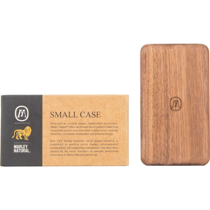 Футляр Marley Natural з американського чорного горіха для дрібних самокруток і сигарет, ударостійкий, з відсіками та магнітною застібкою, стильний аксесуар для куріння, чудовий подарунок