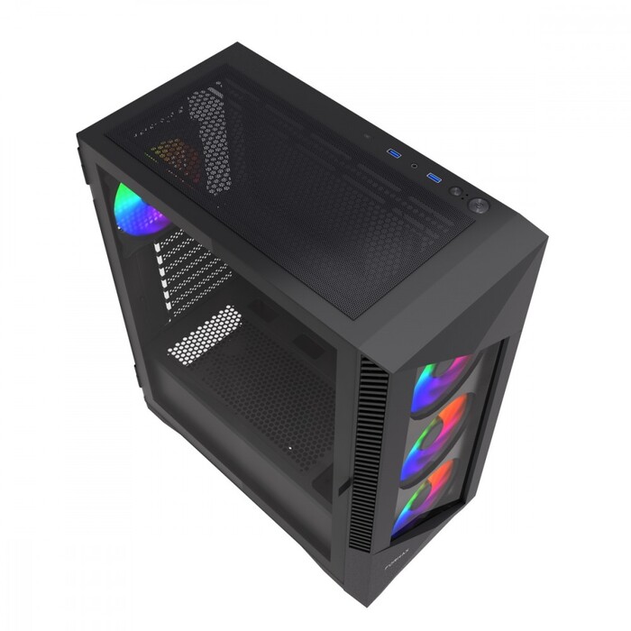 Корпус Gembird Fornax 900 ARGB Midi Tower, чорний