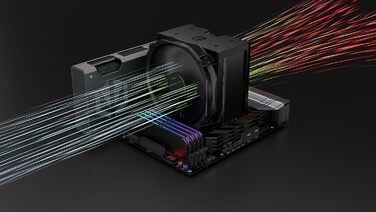 Система охолодження CPU Endorfy Fortis 5 Black з вентиляторами 140 мм та 120 мм, підтримка AM4, AM5, LGA1700, LGA1200, напівпасивний режим