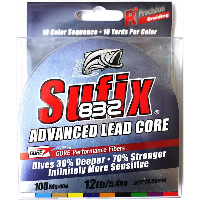 Sufix 832 Bleikern рибальська волосінь з сердечником з свинцю