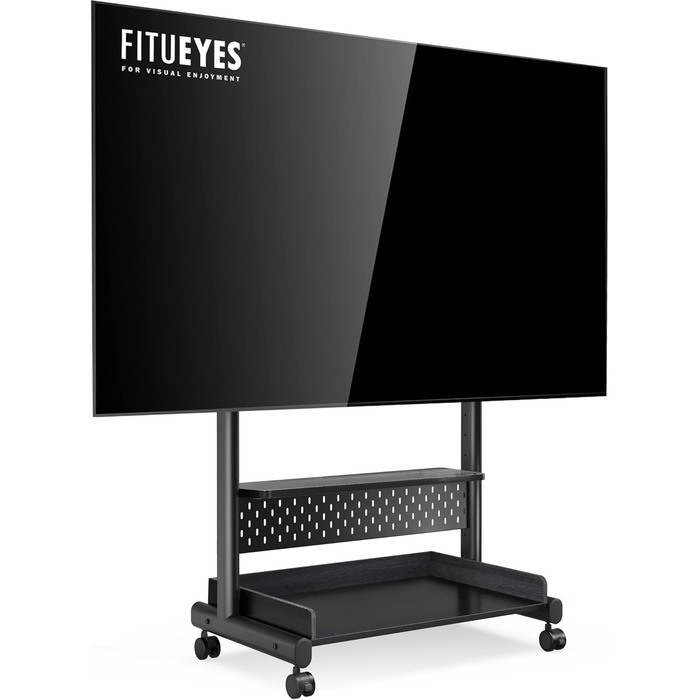 Підставка для телевізора FITUEYES на колесах, регульована по висоті, чорна, VESA 600x400, до 85 дюймів, 60 кг