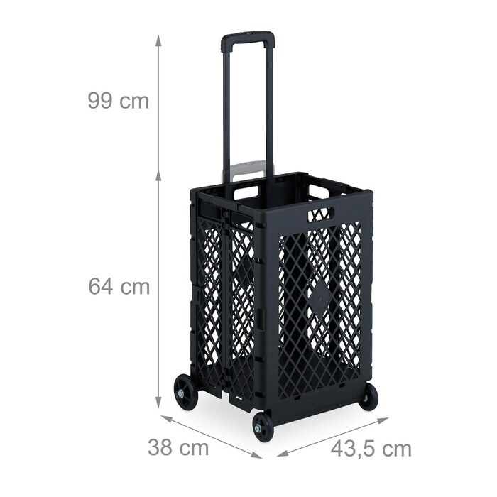 Relaxdays Folding Shopping Trolley