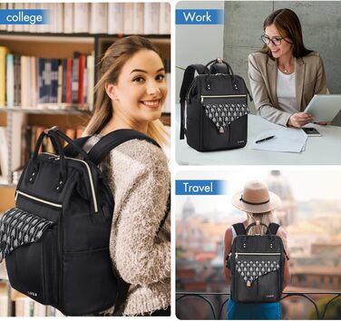 Рюкзак Lekesky для жінок: шкільний, з відділенням для ноутбука 15.6