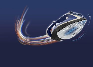 Tefal FV6846E1 Ultragliss Plus Anti-Kalk Steam Iron | 2800 Watts | Removable scale collector | 50 g/min continuous steam output | 260 g/min steam boost | Auto shut-off | blue/white Single 260g/min Steam + 2800W