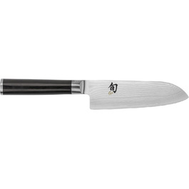 Японський кухонний ніж KAI Shun Classic Santoku 14 см, дамаск, 32 шари, VG-MAX, 61 HRC, пакка, Японія