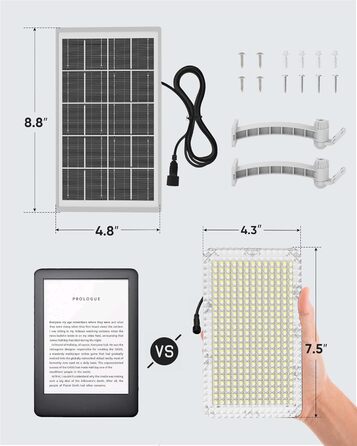 Світлодіодний сонячний ліхтар для вулиці та саду, 5500mAh, регульований, підвісний, для балкона, гаража, тераси, декору (молочний колір)