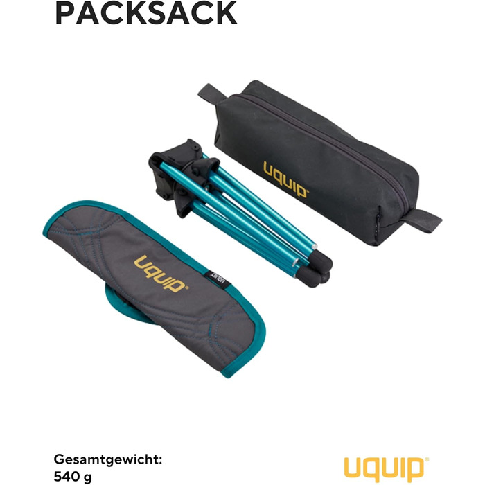 Складаний стільчик Uquip Dreibeinhocker ThreeSixty Mini: 130 кг, 360° обертання, для кемпінгу, подорожей