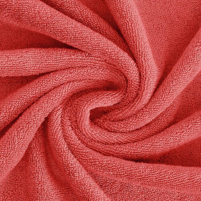Набір рушників Feather & Stitch, 6 шт., коралові, 100% бавовна, для ванної, дуже м'які і вбираючі, готельна якість, 2 банних, 2 для рук, 2 для обличчя