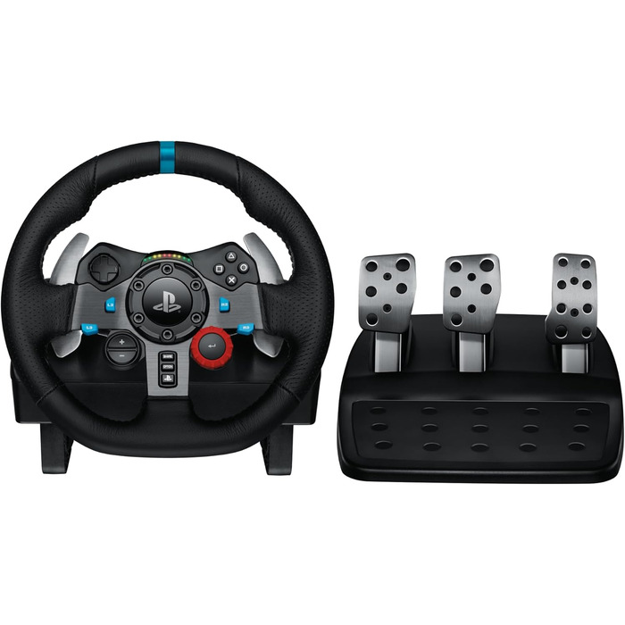 Руль Logitech G29 Driving Force з Force Feedback, 900°, шкіряний, педалі з нержавіючої сталі, для PS4/PS3/PC/Mac, чорний