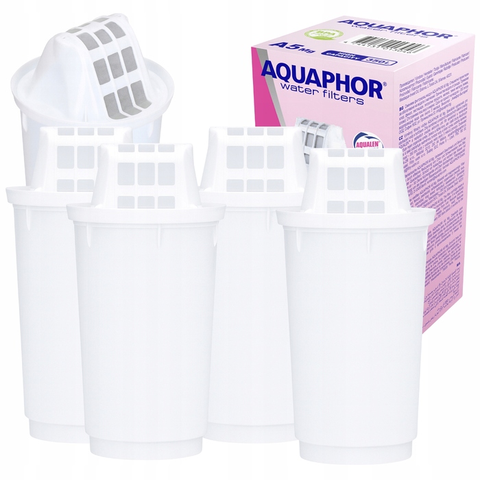 Набір з 4 фільтрувальних картриджів Aquaphor A5 Mg для глечиків з магнієм
