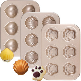 Форма для мафінів з антипригарним покриттям, 3 шт. Karbonstahl, 26,5 x 18,5 см