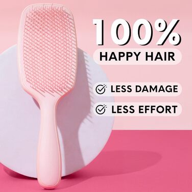 Щітка для волосся Lily England Lockenbürste для створення локонів та розплутування - безболісна щітка для мокрого та сухого волосся з гнучкими щетинками - ідеальна щітка для кучерявого волосся (3c-4c), рожеве золото