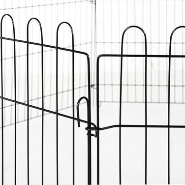 PawHut® Забіг для цуценят, огорожа для собак, клітка для вигулу, розмір: 71x61 см, чорний M