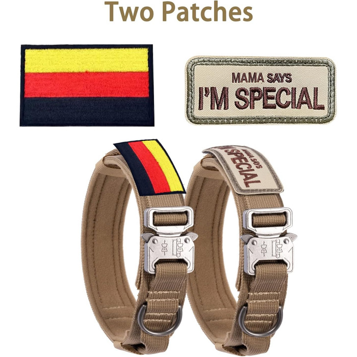 Регульоване нашийник для собак з контролем, тактичний, нейлон, з м'якою підкладкою, металева застібка, для середніх та великих собак, для полювання, тренувань, на відкритому повітрі, рожевий (M, рожевий)