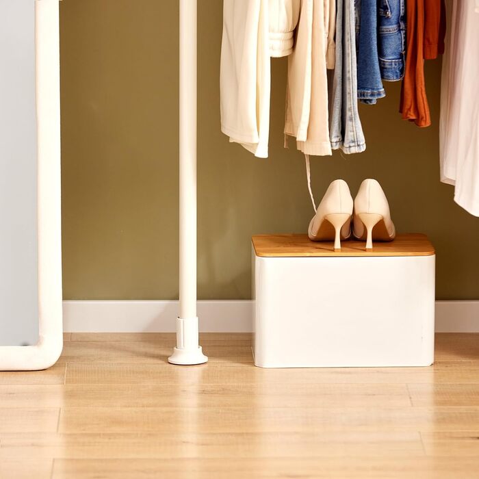 SoBuy® FRG109 Telescopic Wardrobe System with 2 Clothes Rails - Clothes Storage System, Shelving System, Clothes Rack