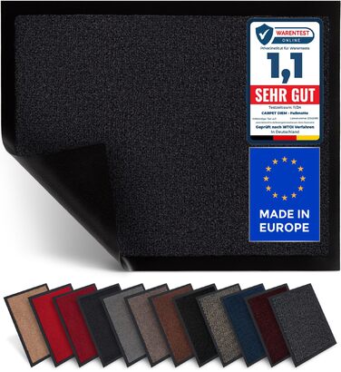 Килимок для дому Carpet Diem: антиковзаюча штормолова килимова підставка для входу, 40x60 см, антрацит