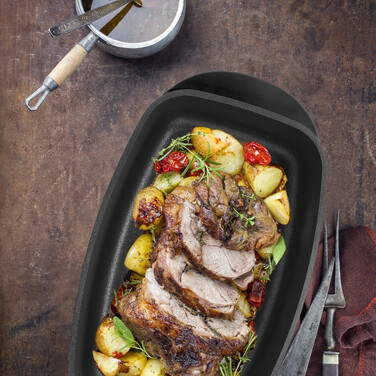 Relaxdays Braiser with Lid and Aroma Knob