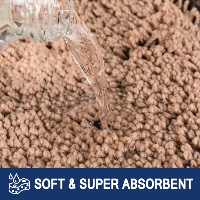 Килимок для дому FCSDETAIL 50x80 см, миючий, водонепроникний, антиковзаючий, для собак, входів, мокрих лап (Бежевий)