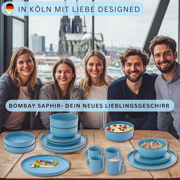 Набір керамічних мисок Sänger VALUE COLLECTION (Bombay Saphir) - 4 шт., 700 мл, для мюслі, миття в посудомийній машині, мікрохвильова піч, стійкість до подряпин, фіолетовий