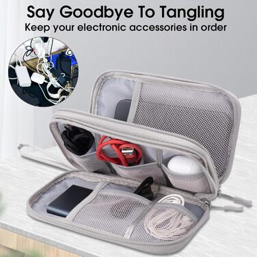 Організатор аксесуарів Arae Eektronik: кейс для кабелів, SD-карт, USB. Сірий, S