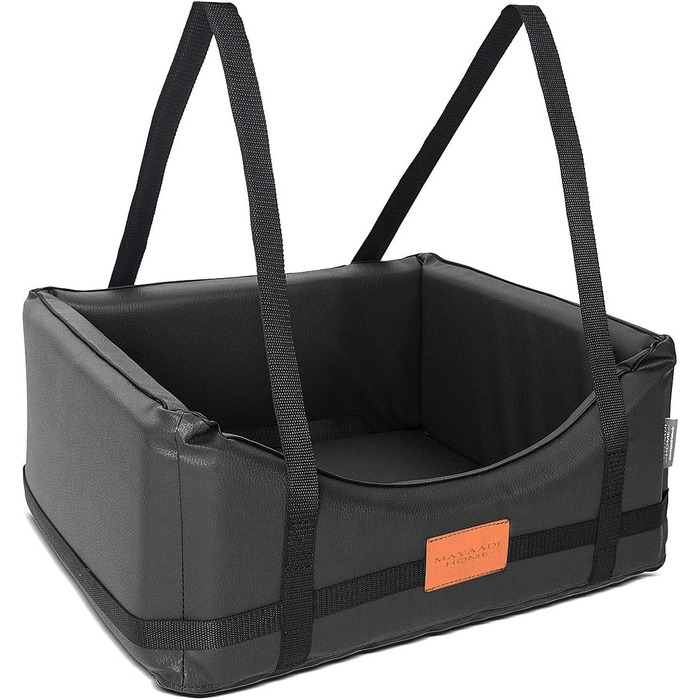 Автоматик для собак Mayaadi-Home: крісло-ліжко для собак з штучної шкіри, чорний, розмір M (50x45 см)