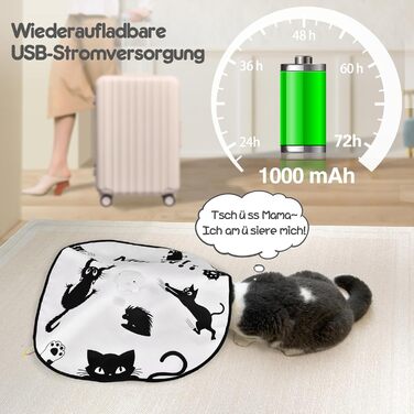 GoldenSun Cat Toy, Rechargeable, Interactive 4-in-1 Toy for Indoor, Hide-and-Seek Toy for Kittens, Whack a Mole Motion, Electronic Cat Toy for Exercise