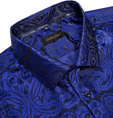 Краватка DiBanGu для чоловіків, суцільна шовкова краватка та нагрудна хустинка, краватка для весілля, краваткові затискачі, комплект формальний універсальний розмір (3XL, темно-синій)