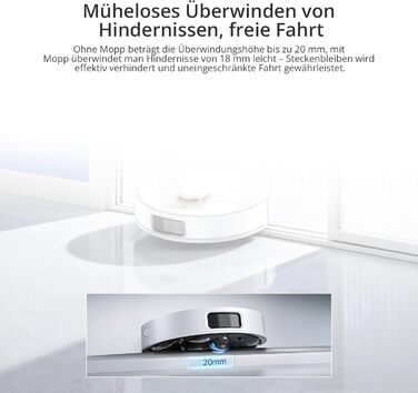 Робот-пилосос JONR T5 Pro Gen 2 з функцією миття, 15000Pa, сушка гарячим повітрям, антизаплутування, LiDAR-навігація, док-станція