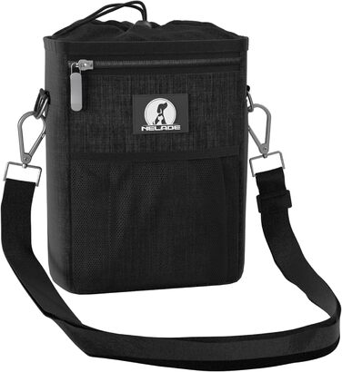 Мішок для ласощів для собак - міцний та водовідштовхувальний аксесуар для прогулянок та тренувань (Чорний) Black Edition