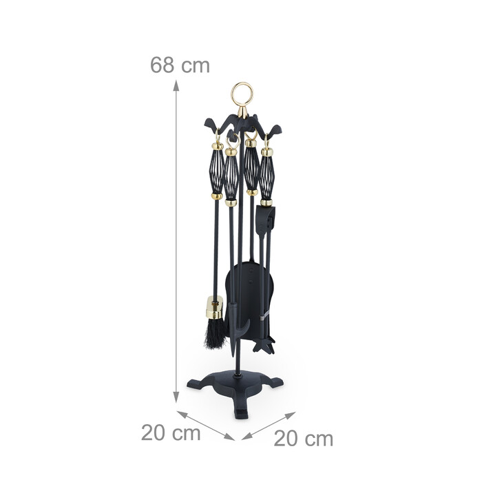 Relaxdays 5-Piece Fireplace Set