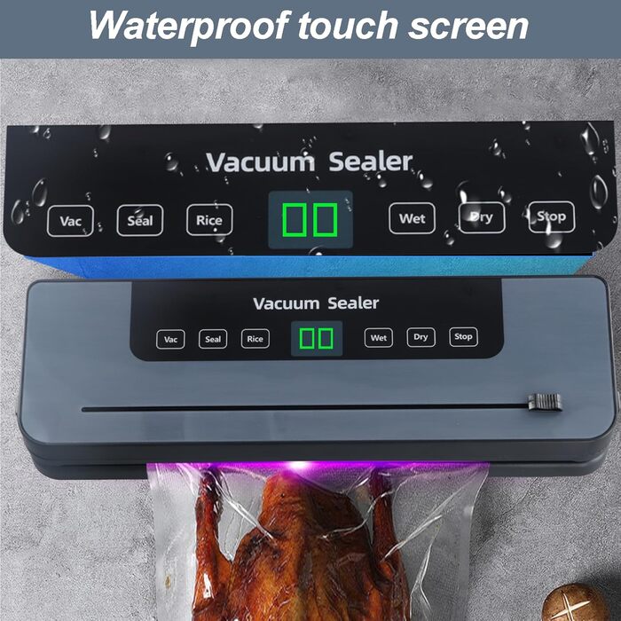 Вакуумний пакувальник Focenat з нарізкою, комплект з 10 пакетами, для зберігання продуктів харчування, міцна зварювальна швейна 30 см