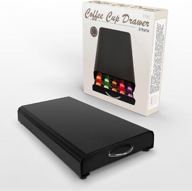 Тримач для капсул Nespresso Gadgy - органайзер для 50 капсул, нержавіюча сталь, чорний
