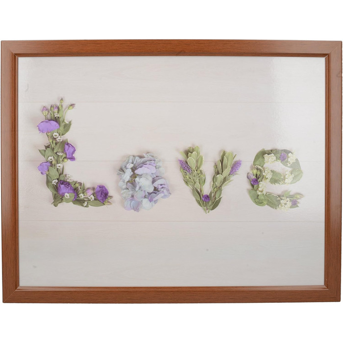 CREATIVE TOPS Everyday Use at Home Cushioned Beanbag Knee Table with 'Floral Love' Decorative Print, 44 x 34 cm (44.5 x 34.3 cm), MDF, Cream/Green, 43.8 x 33.8 x 9.5 cm