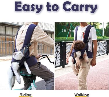 Рюкзак для кота та собаки – переноска для тварин з дихаючим мережем, регульована, для маленьких та середніх тварин, з виходом для хвоста, зручна для подорожей та велопрогулянок