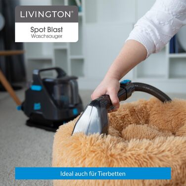 Livington SpotBlast: мийкий пилосос та видалення плям для килимів, диванів, оббивки та авто. Потужний мийний пилосос з насадкою 3-в-1. Видаляє плями від тварин.